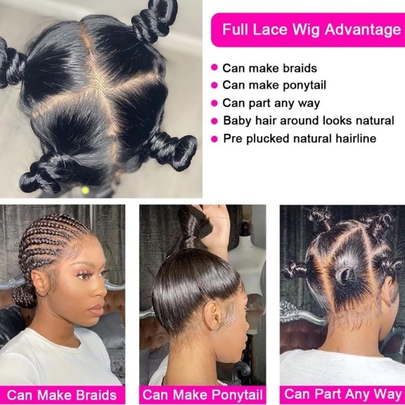 HUMAN HAIR Brazilian 12A, HD Full Lace, Part Any Way,
Thick, Straight Hair 14" - Picture 10 of 14